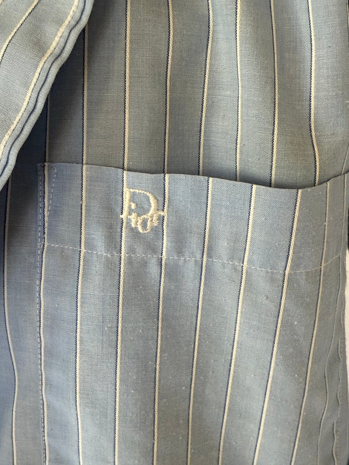 Vintage Christian Dior shirt in striped blue 6126