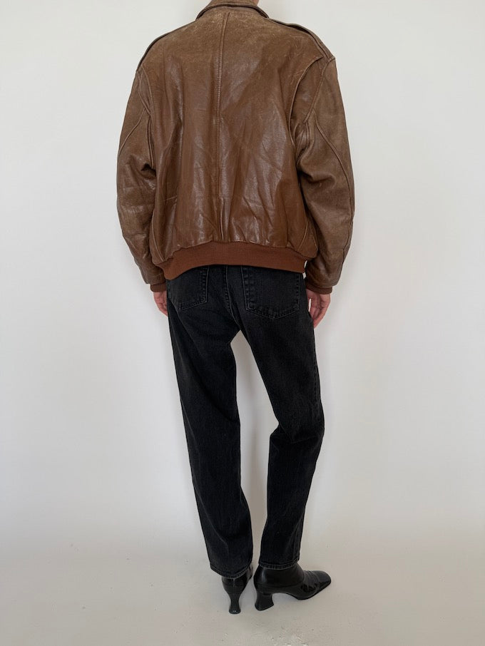 Leather jacket, vintage leather jacket, svc, shopvintagecollection