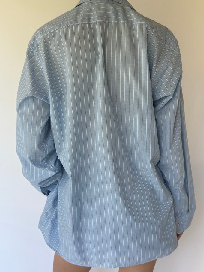 Vintage Christian Dior shirt in striped blue 6126
