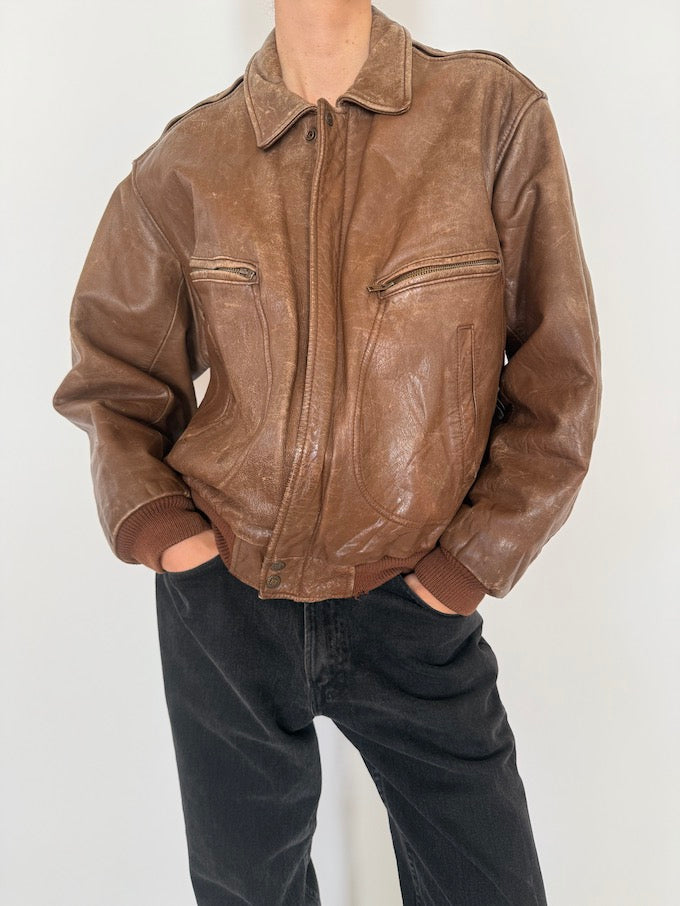 Leather jacket, vintage leather jacket, svc, shopvintagecollection