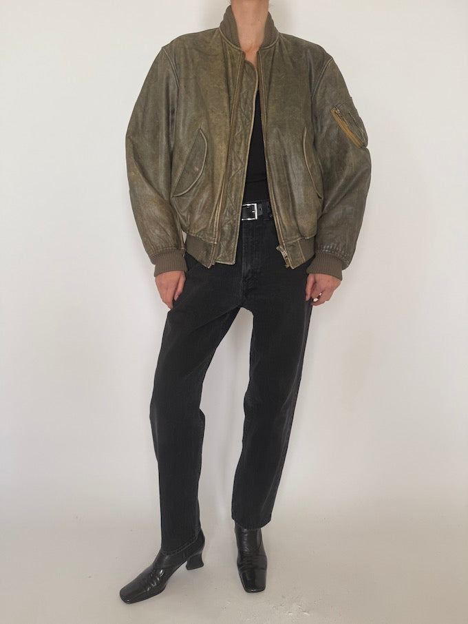 Leather jacket, vintage leather jacket, svc, shopvintagecollection