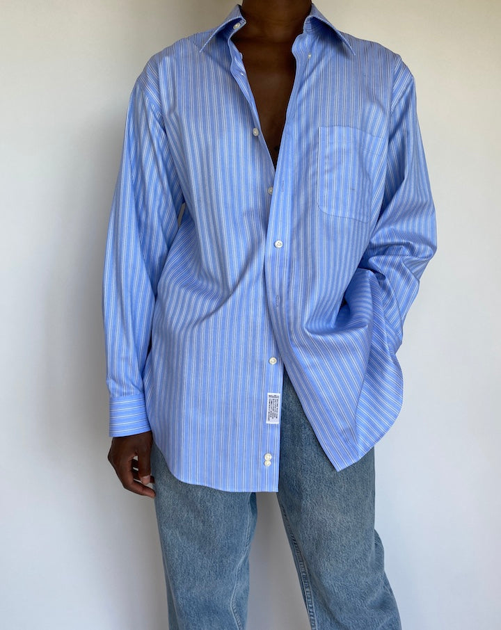 VINTAGE STRIPED BLUE SHIRT 1159