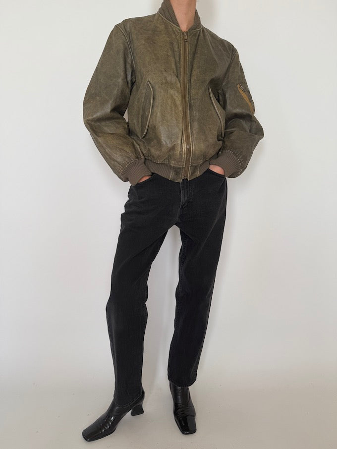 Leather jacket, vintage leather jacket, svc, shopvintagecollection