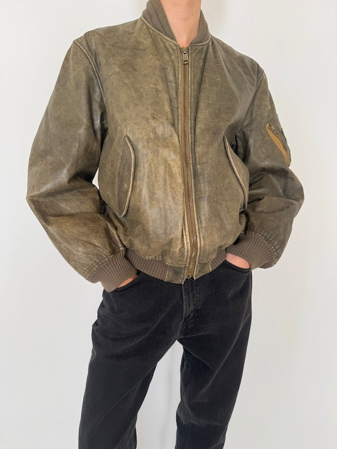 Leather jacket, vintage leather jacket, svc, shopvintagecollection