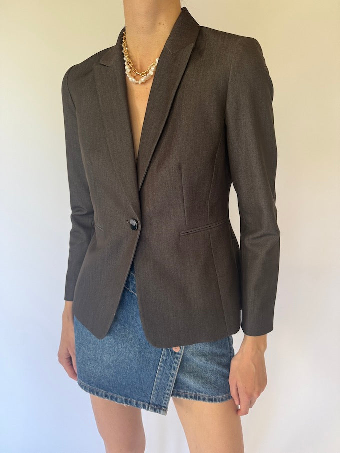 Vintage Tailored Blazer Brown 6066
