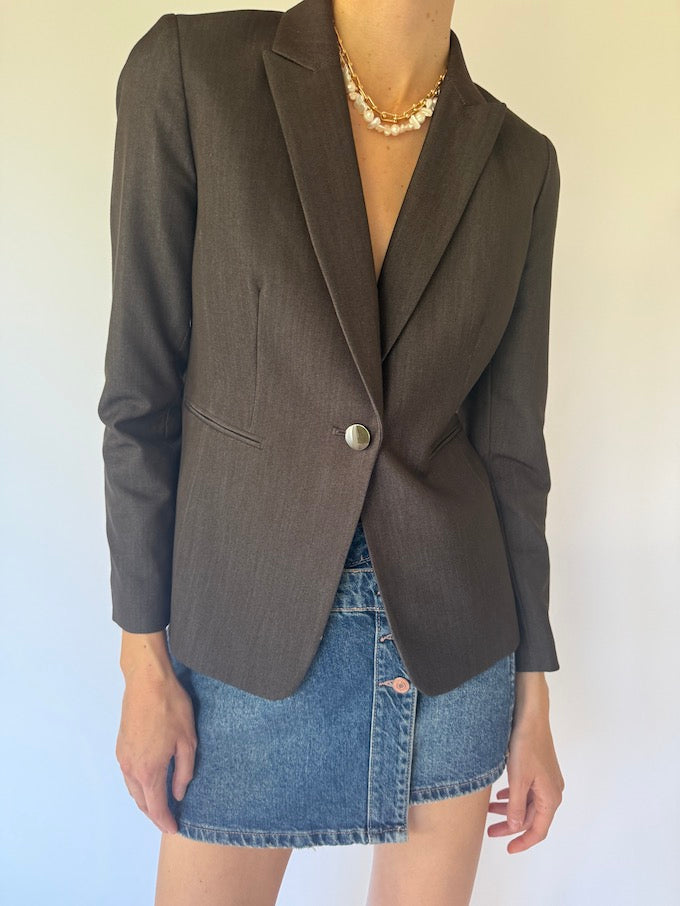 Vintage Tailored Blazer Brown 6066