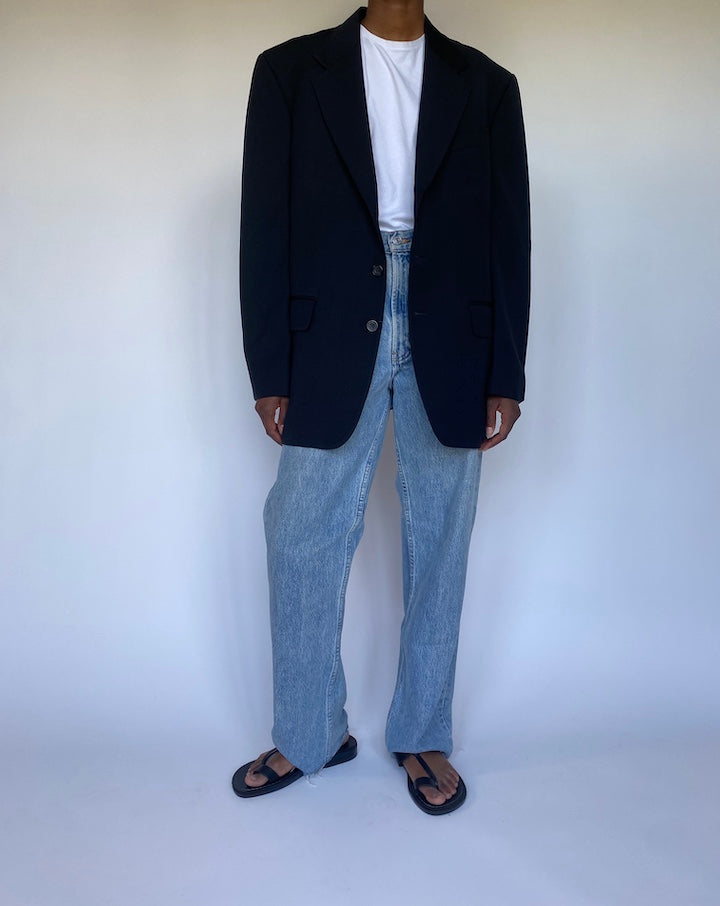 VINTAGE BLACK OSCAR DE LA RENTA BLAZER 3536