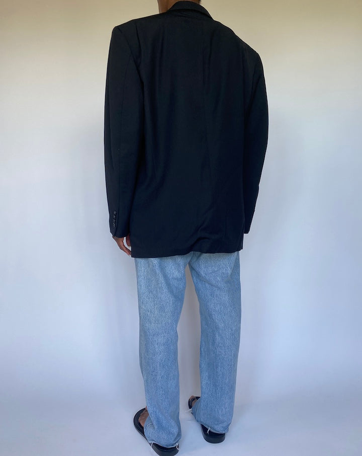 VINTAGE BLACK OSCAR DE LA RENTA BLAZER 3536