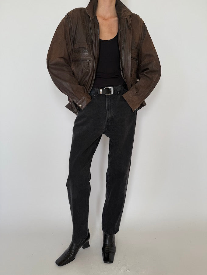 Leather jacket, vintage leather jacket, svc, shopvintagecollection
