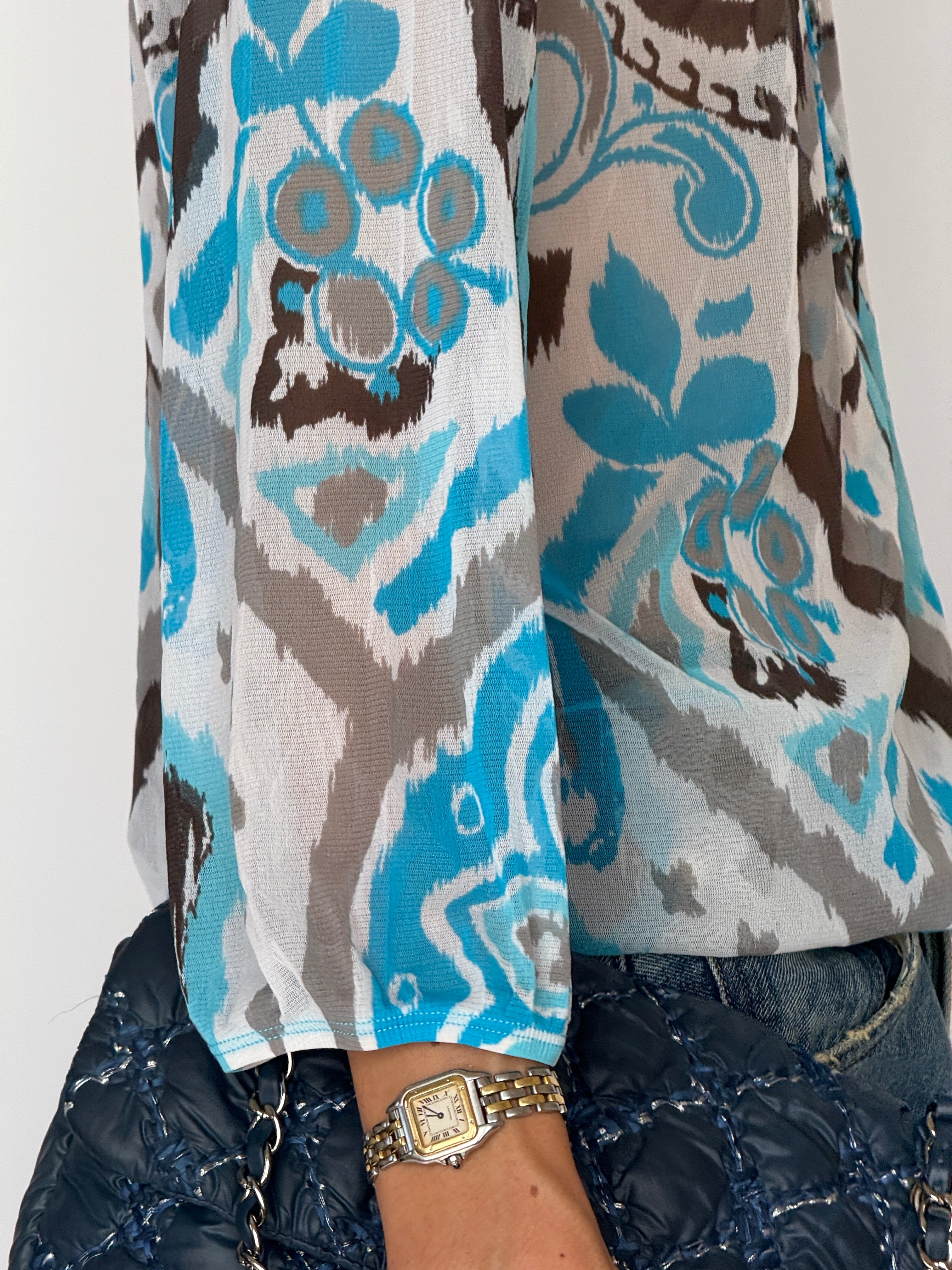 Vintage Sheer Sequin Blouse