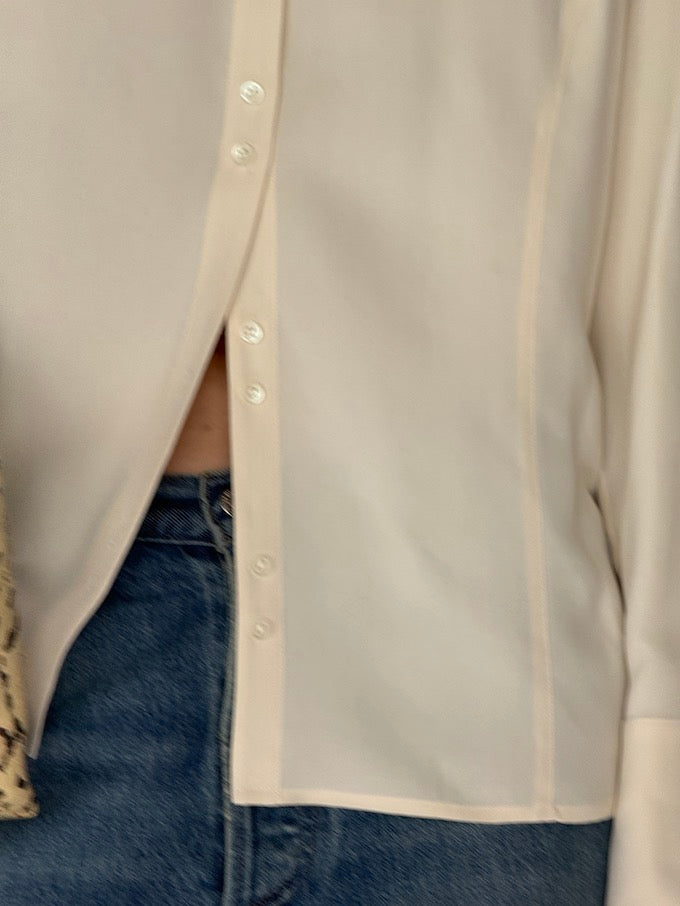 Vintage Silk Blouse in Cream 6511