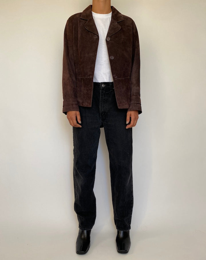 VINTAGE BROWN SUEDE LEATHER JACKET 1823