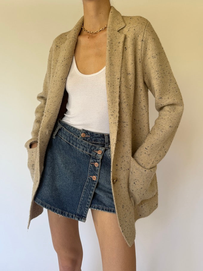 Vintage Sweater Cardigan Beige 6135