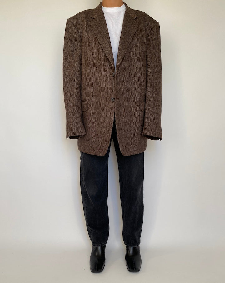 VINTAGE BROWN WOOL BLAZER 1827