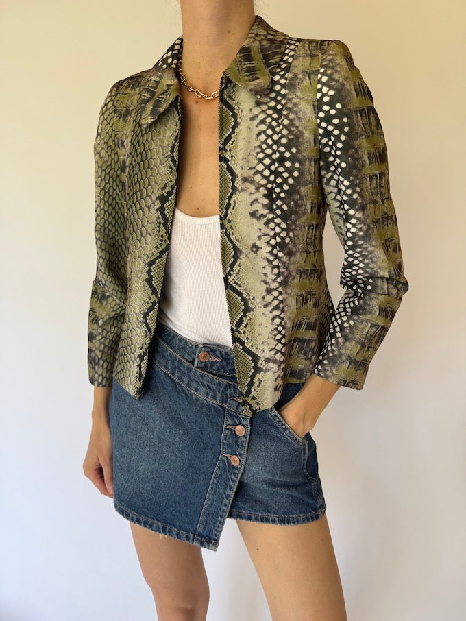 Vintage snakeskin-print jacket 6141