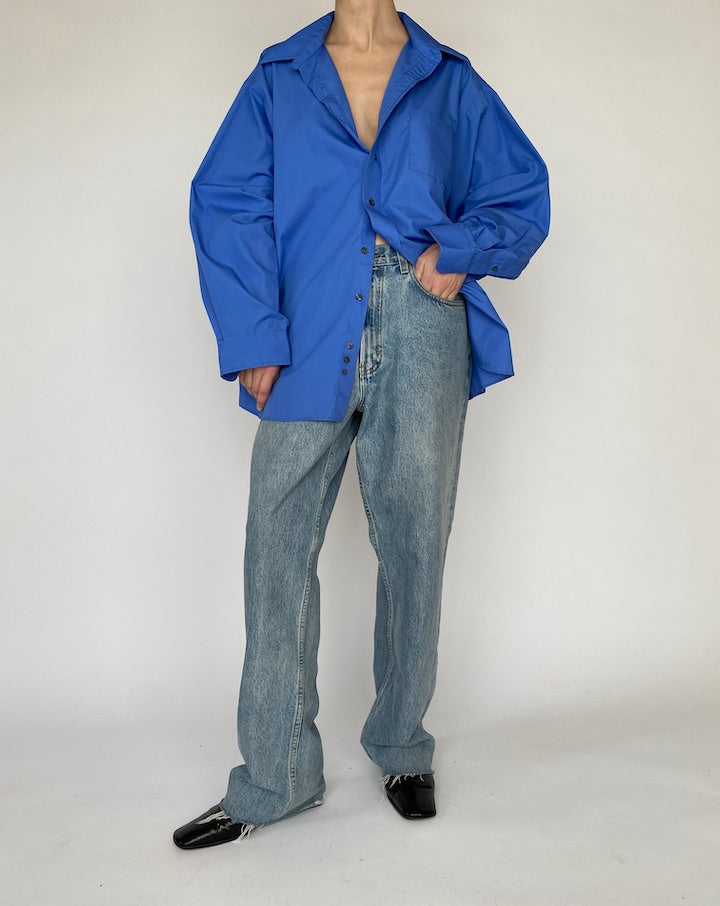 VINTAGE OVERSIZED BLUE SHIRT 4733