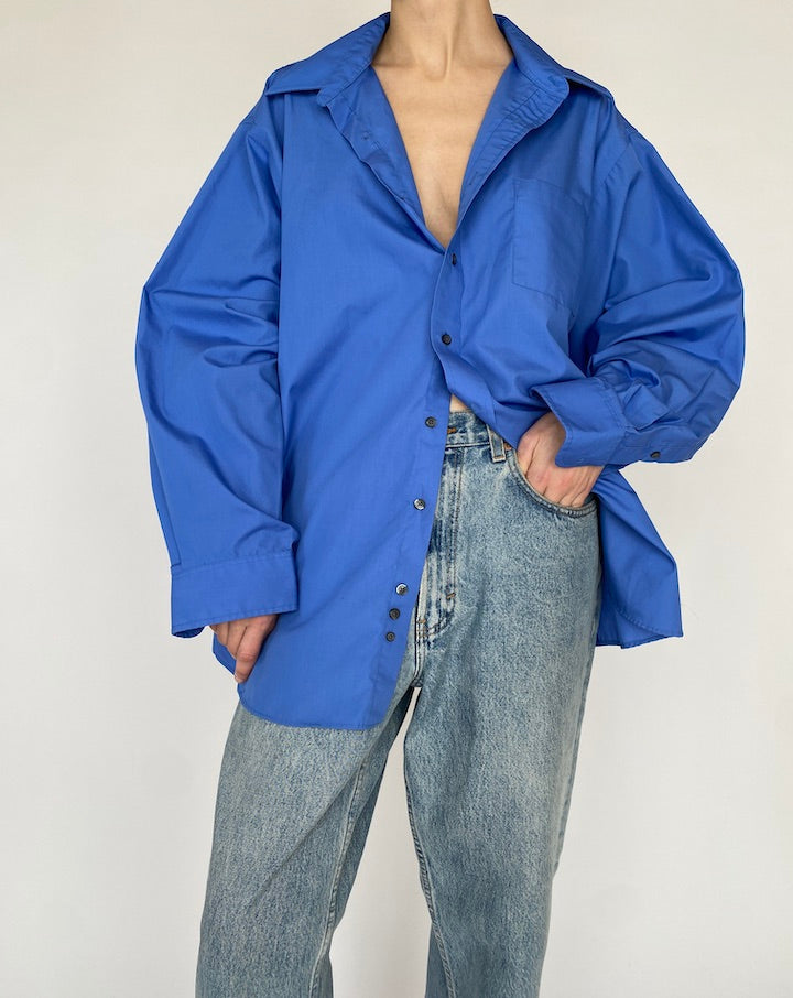 VINTAGE OVERSIZED BLUE SHIRT 4733
