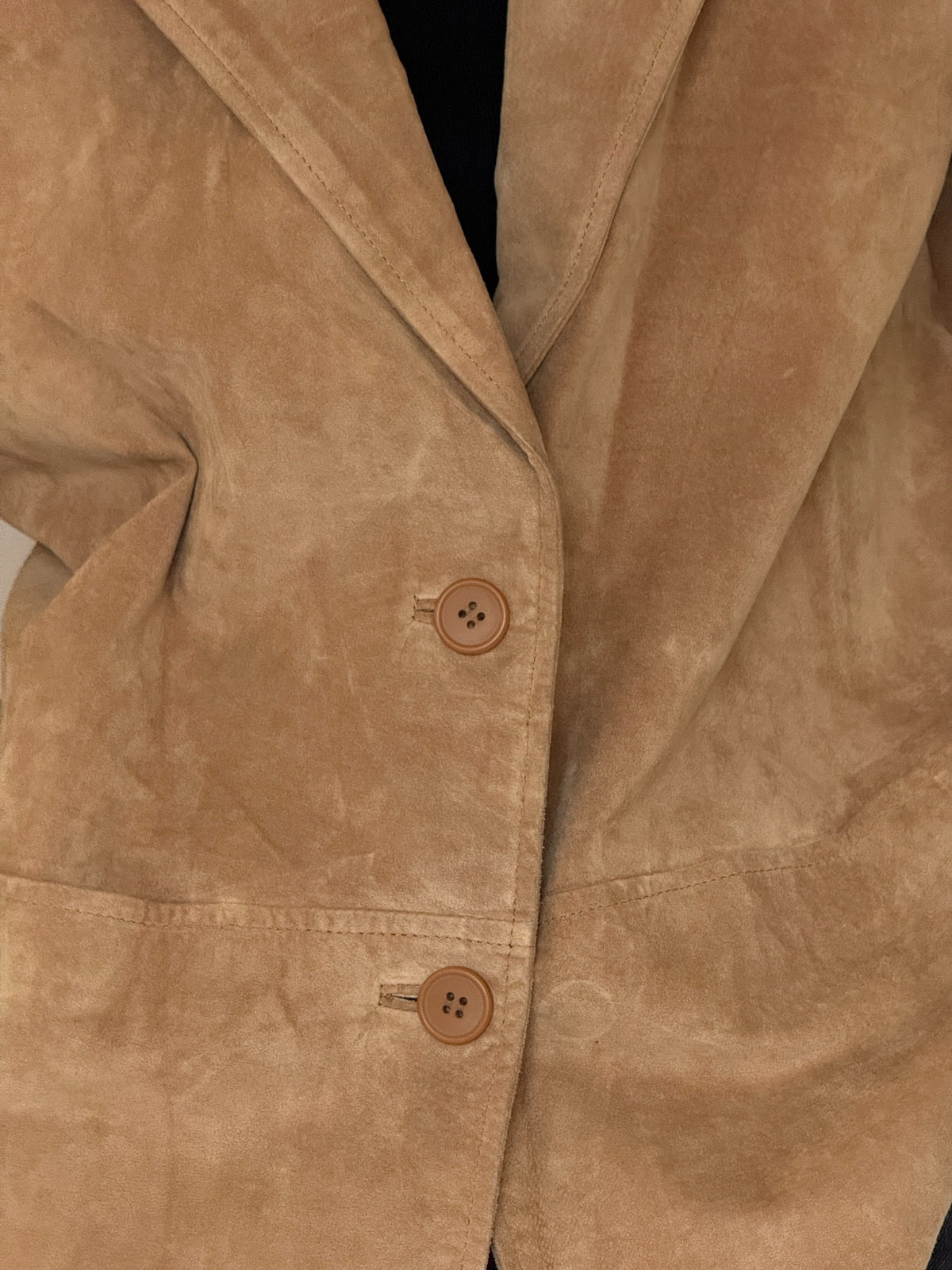 Vintage tan suede leather blazer photo 8