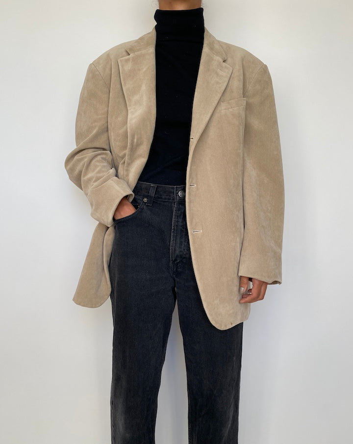 VINTAGE BEIGE SINGLE BREASTED ARMANI BLAZER 1840