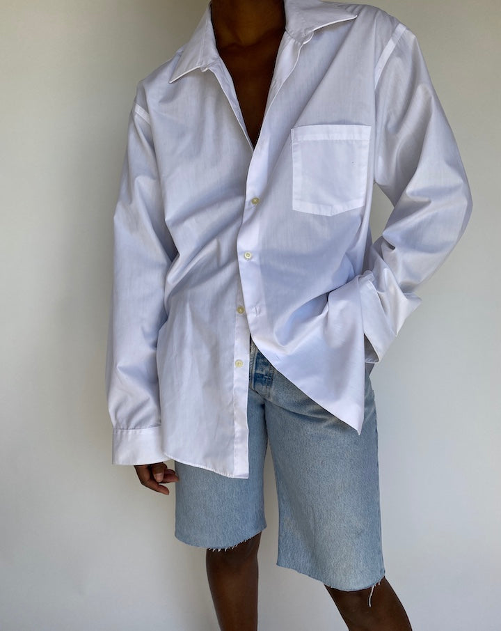 VINTAGE WHITE BUTTON DOWN SHIRT 1185