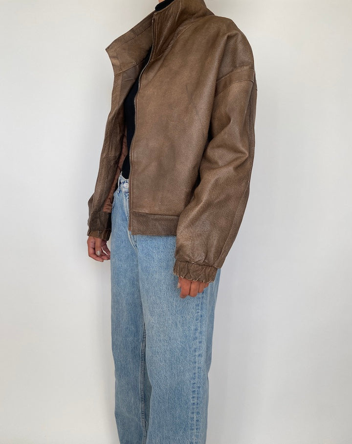 VINTAGE BROWN LEATHER JACKET 1850