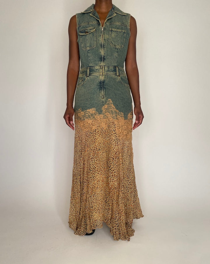 VINTAGE LONG DENIM DRESS 4086
