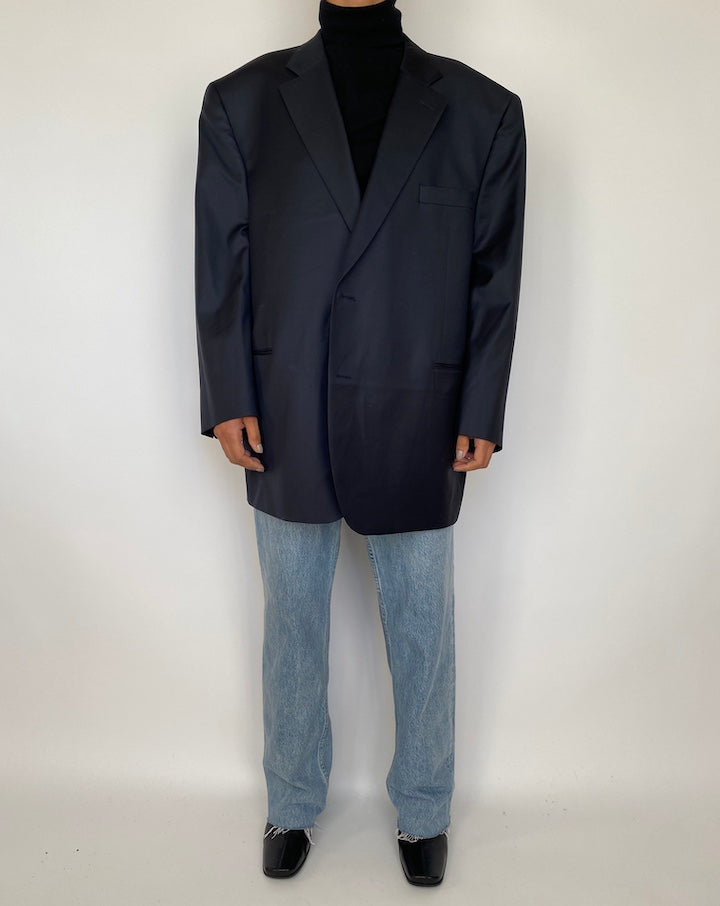 VINTAGE NAVY SINGLE BREASTED BLAZER 1858