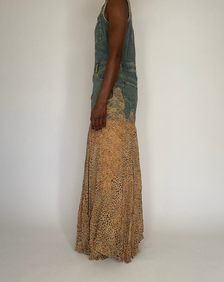 VINTAGE LONG DENIM DRESS 4086