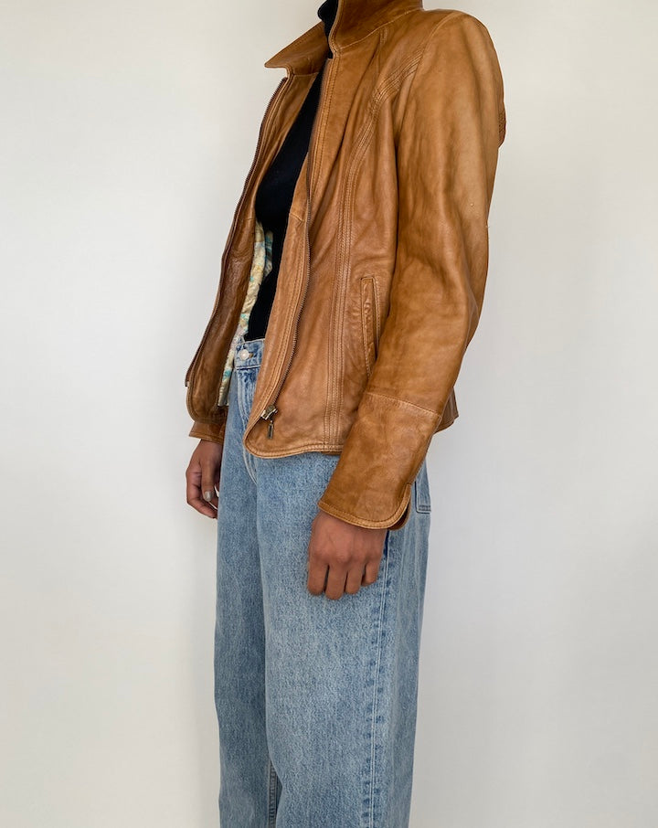 VINTAGE BROWN LEATHER JACKET 1862