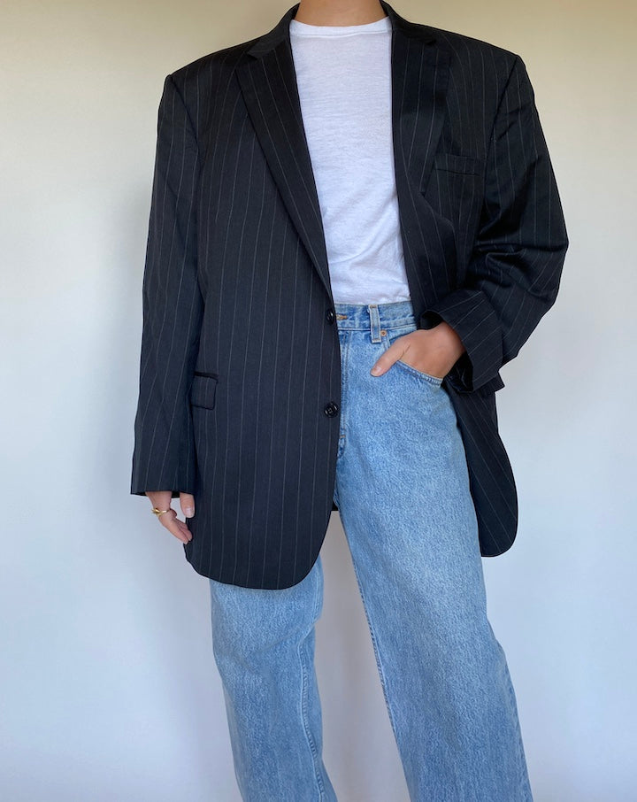 VINTAGE PINSTRIPED BLAZER 3096