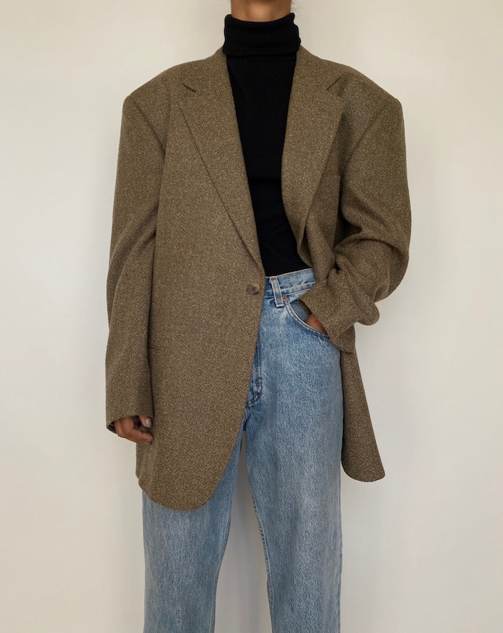 VINTAGE SINGLE BREASTED WOOL BLAZER 1866