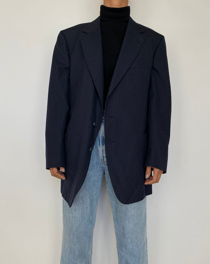 VINTAGE NAVY PINSTRIPED BLAZER 1875