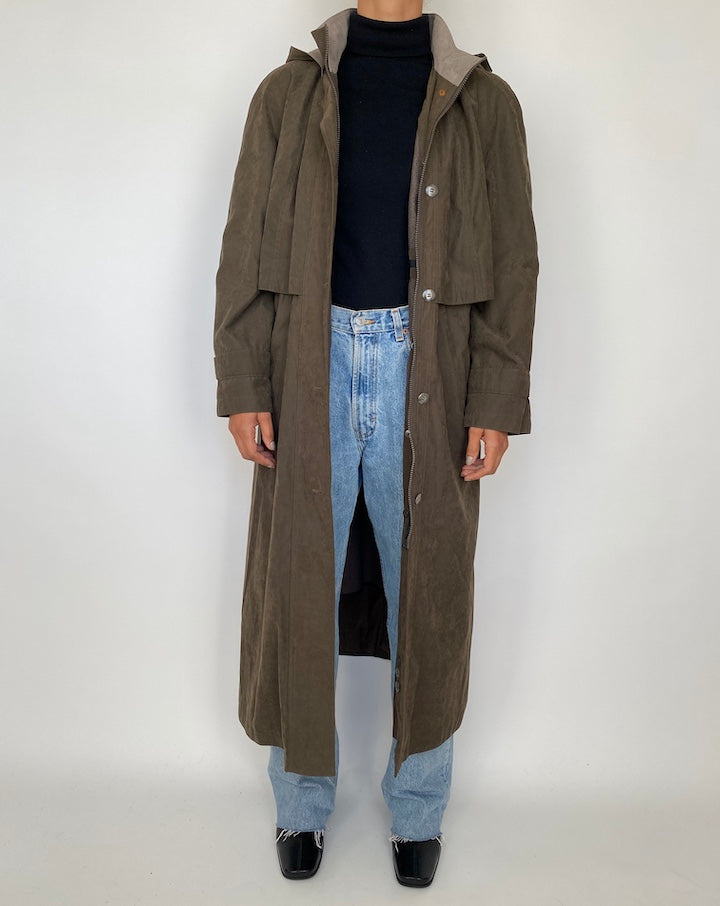 VINTAGE OVERSIZED BROWN LONG COAT 1876