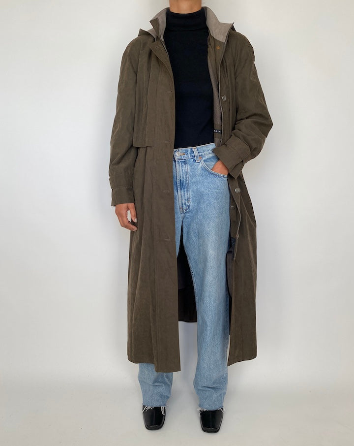 VINTAGE OVERSIZED BROWN LONG COAT 1876