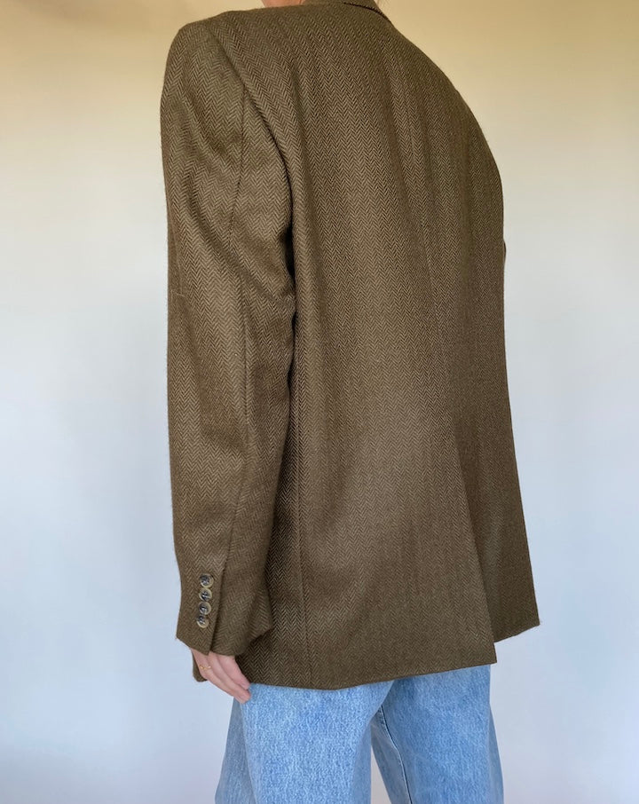 VINTAGE BROWN WOOL BLAZER 3103