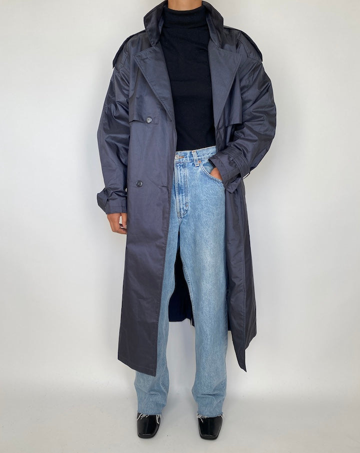 VINTAGE BLUE TRENCH COAT 1878