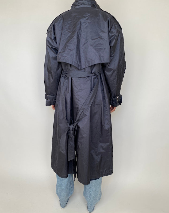 VINTAGE BLUE TRENCH COAT 1878