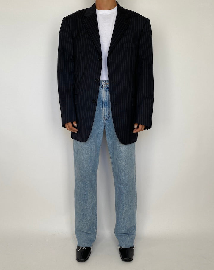 VINTAGE NAVY PINSTRIPED BLAZER 1887