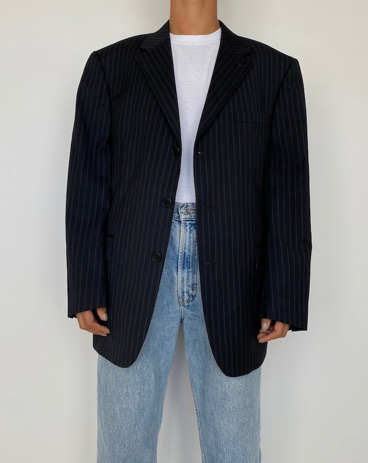 VINTAGE NAVY PINSTRIPED BLAZER 1887