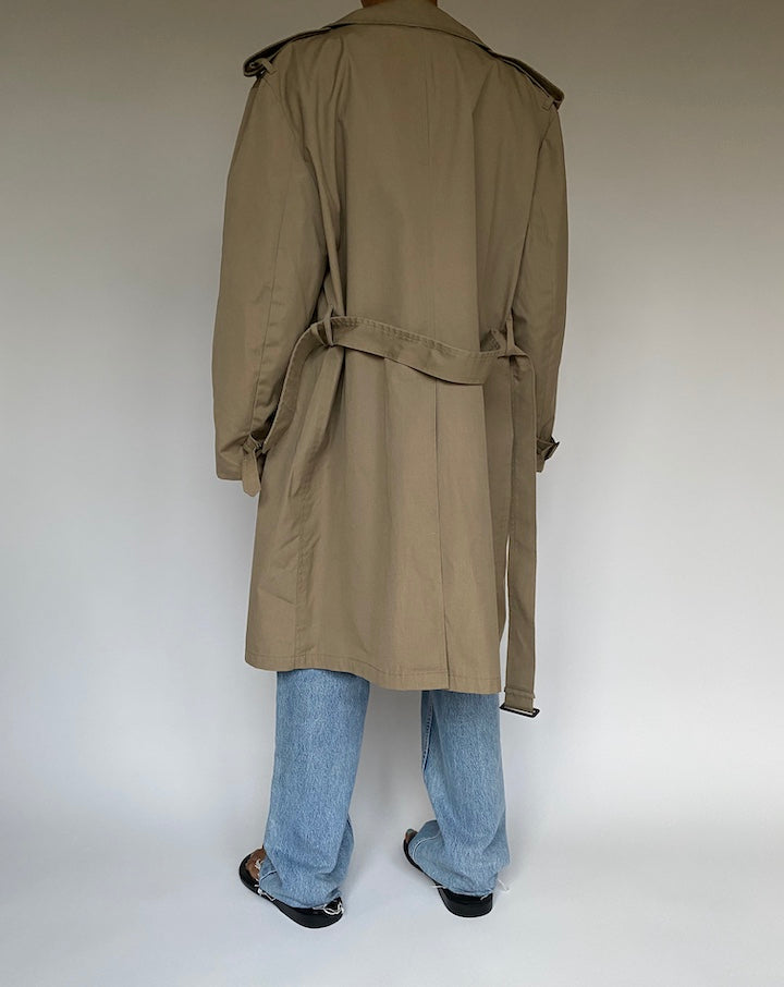 VINTAGE BEIGE OVERSIZED TRENCH COAT 2596
