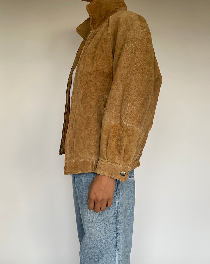 HONEY BROWN SUEDE LEATHER JACKET 2600