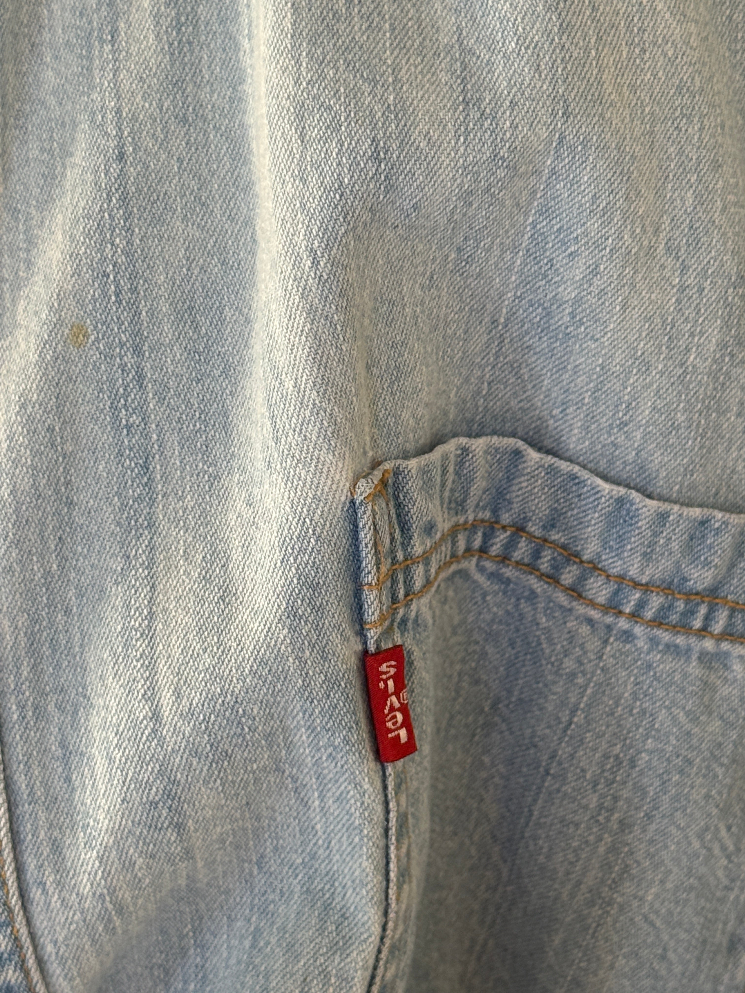 Vintage Levi's denim fabric close-up