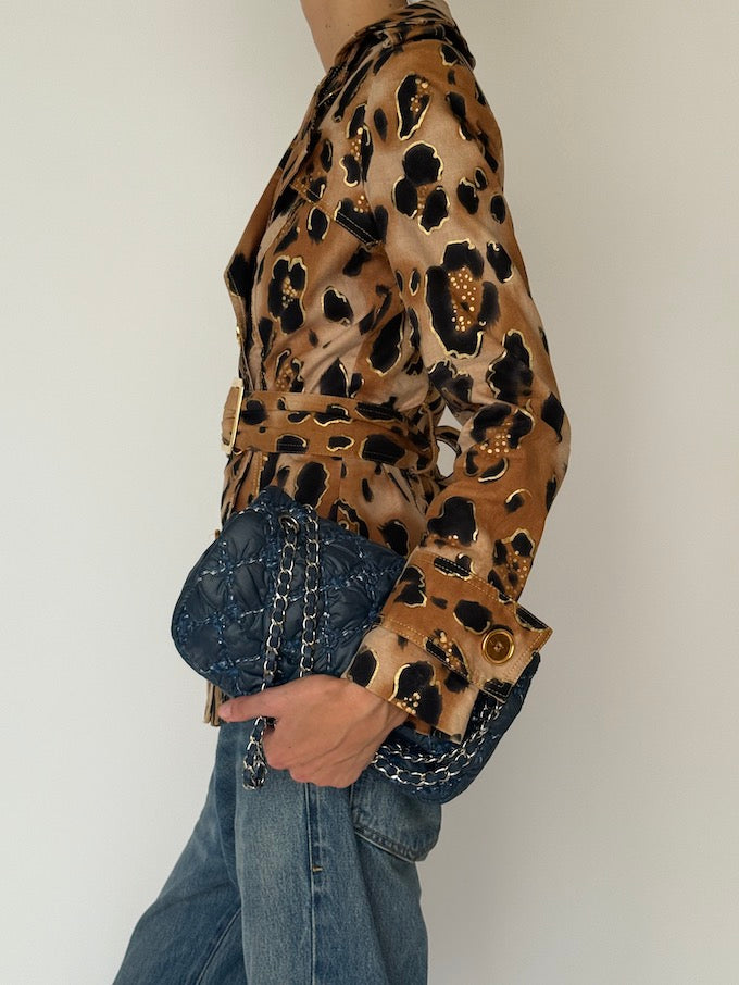 Vintage Leopard Lightweight Trench 6548