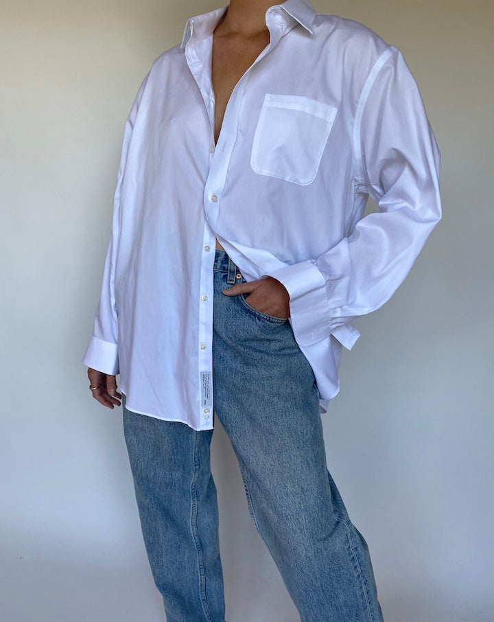 VINTAGE WHITE OVERSIZED SHIRT 3121