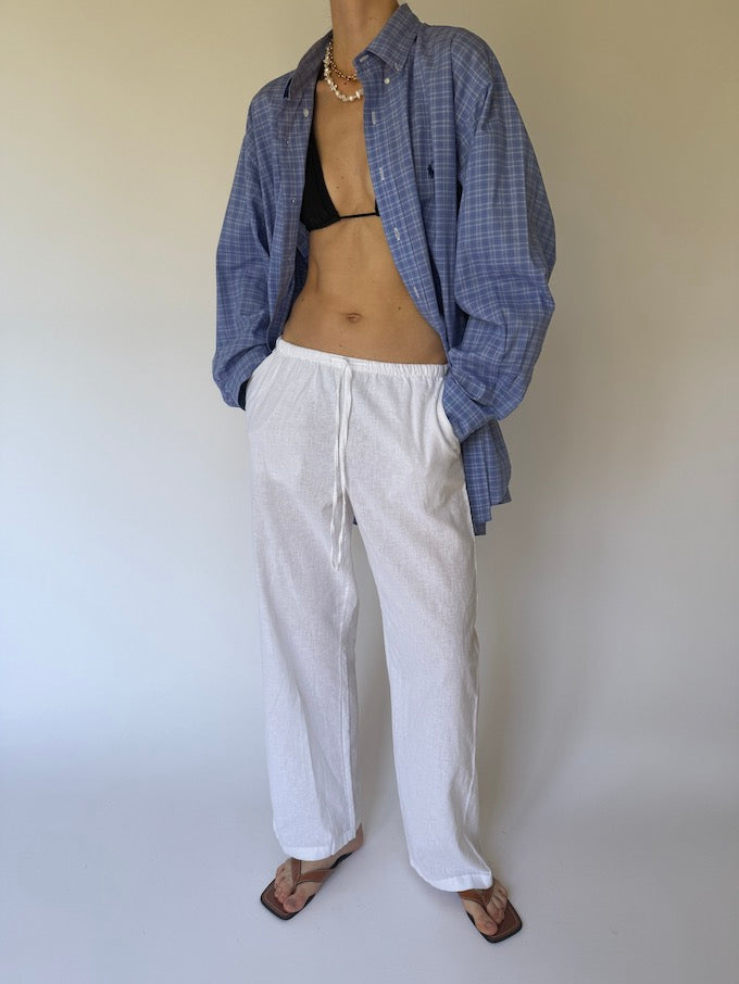 VINTAGE CHECKED RALPH LAUREN SHIRT BLUE 6174
