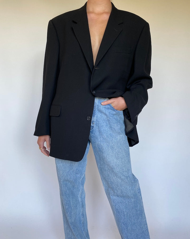 VINTAGE BLACK BLAZER 3122