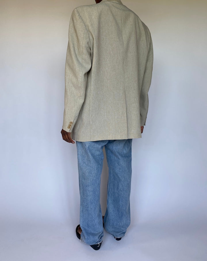 VINTAGE LIGHT BEIGE BLAZER 3579