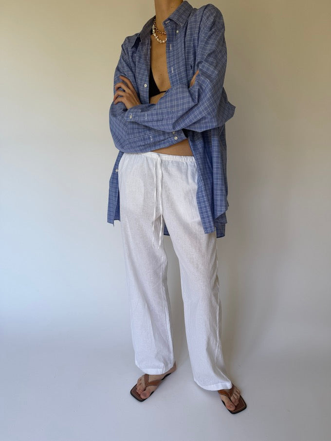 VINTAGE CHECKED RALPH LAUREN SHIRT BLUE 6174