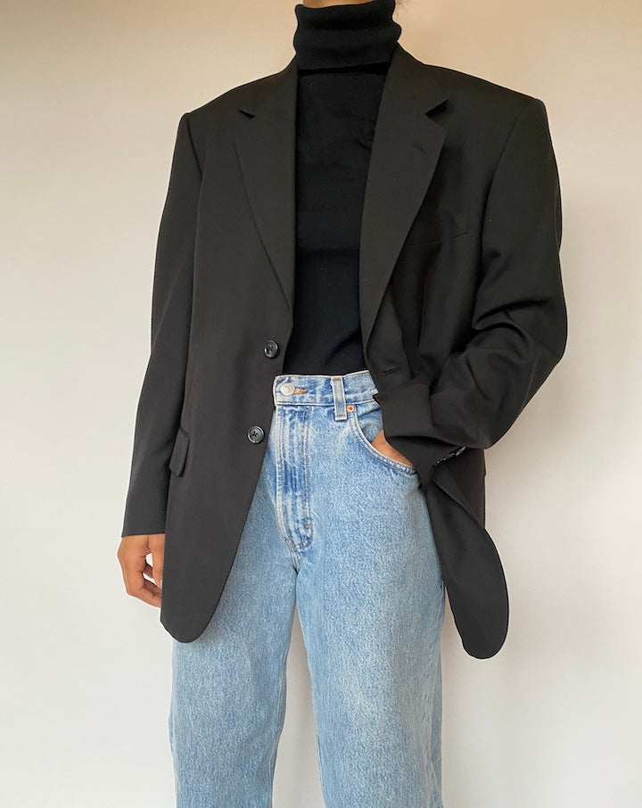 VINTAGE BLACK BLAZER 1900