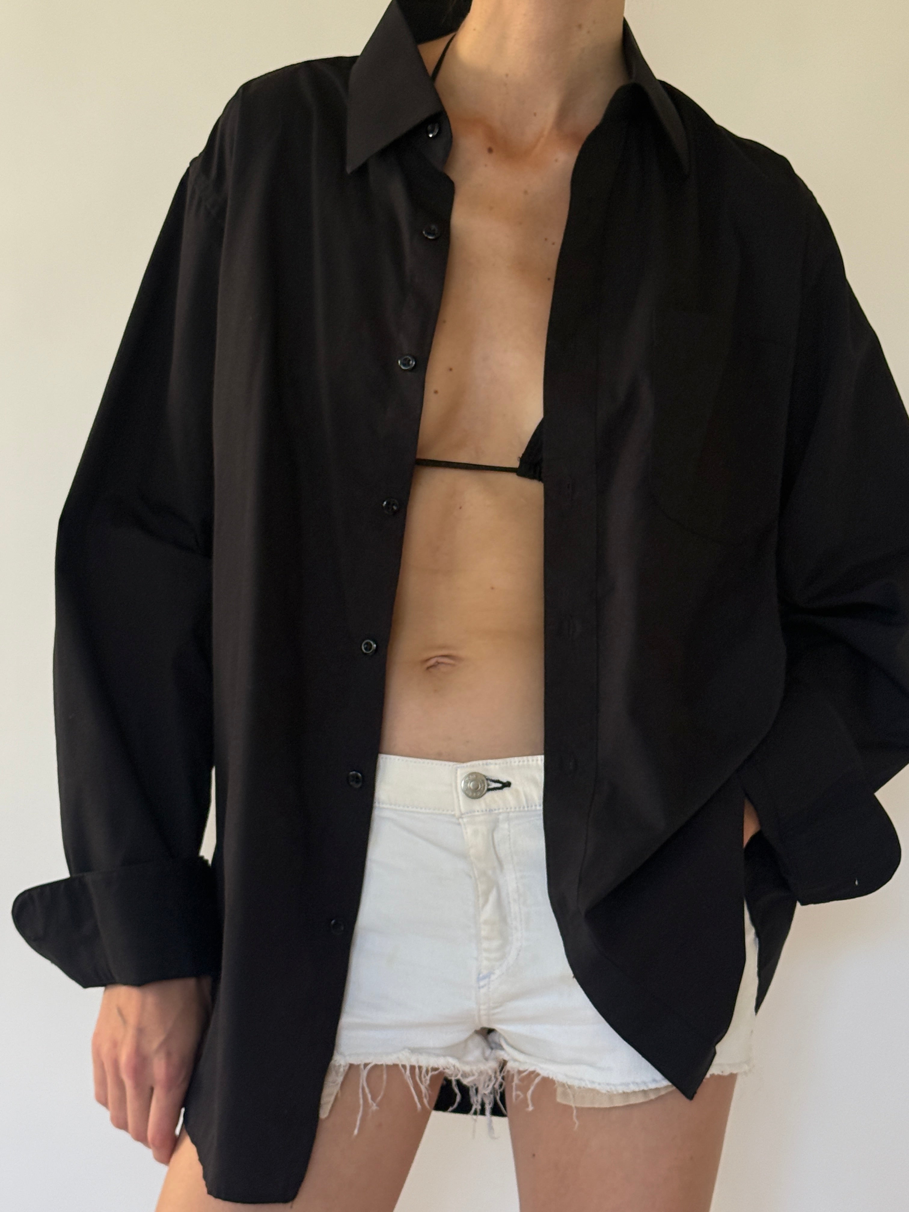 Vintage black button detail